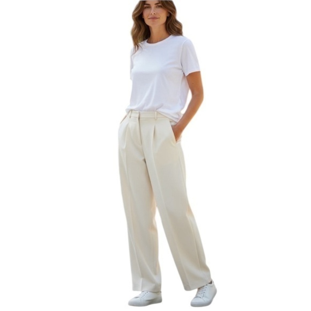 Votre Nom Elegant Cream Dress Pants